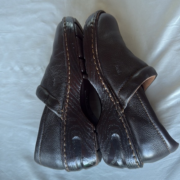 Bolo by Born Andria Professional Clogs Chocolate Brown Leather Boho Comfort Sz10 - Picture 9 of 12